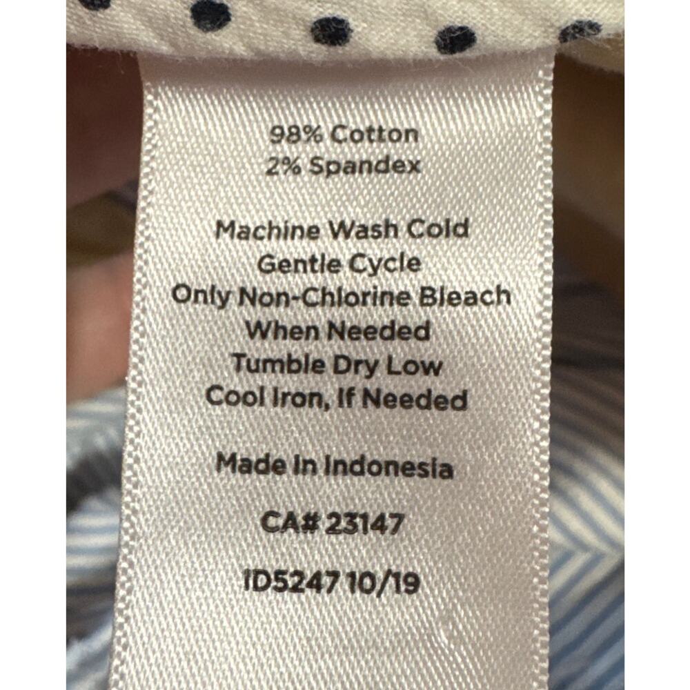 Talbots Perfect Crop Blue and White Striped Capri Pants size 22WP - Picture 6 of 7